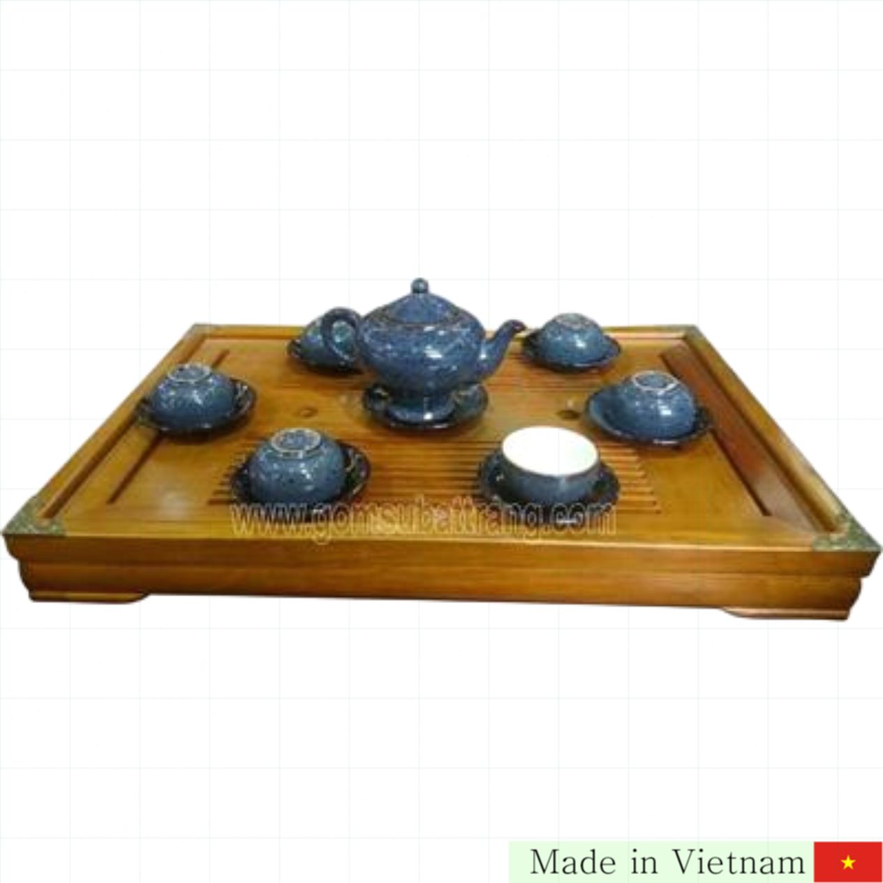 신비한 화변 청자 자사 차 세트 고급 7pcs 