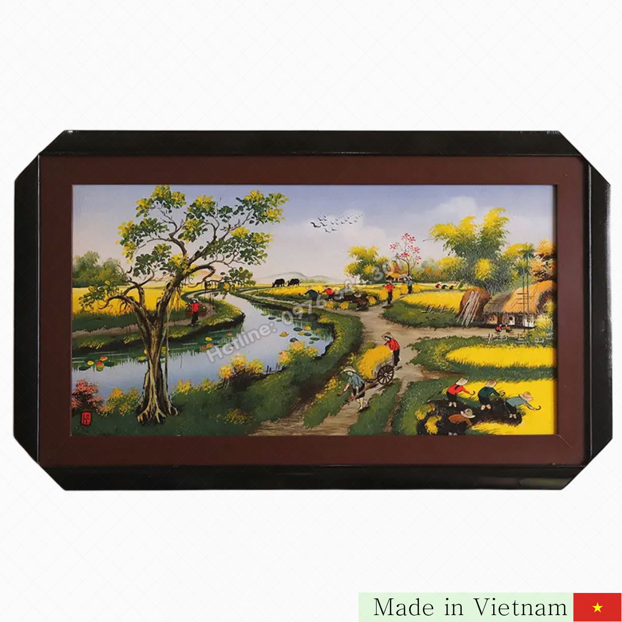 배트랑 농촌 풍경 도자기 그림 02, 전통 수공예, 고품질 
