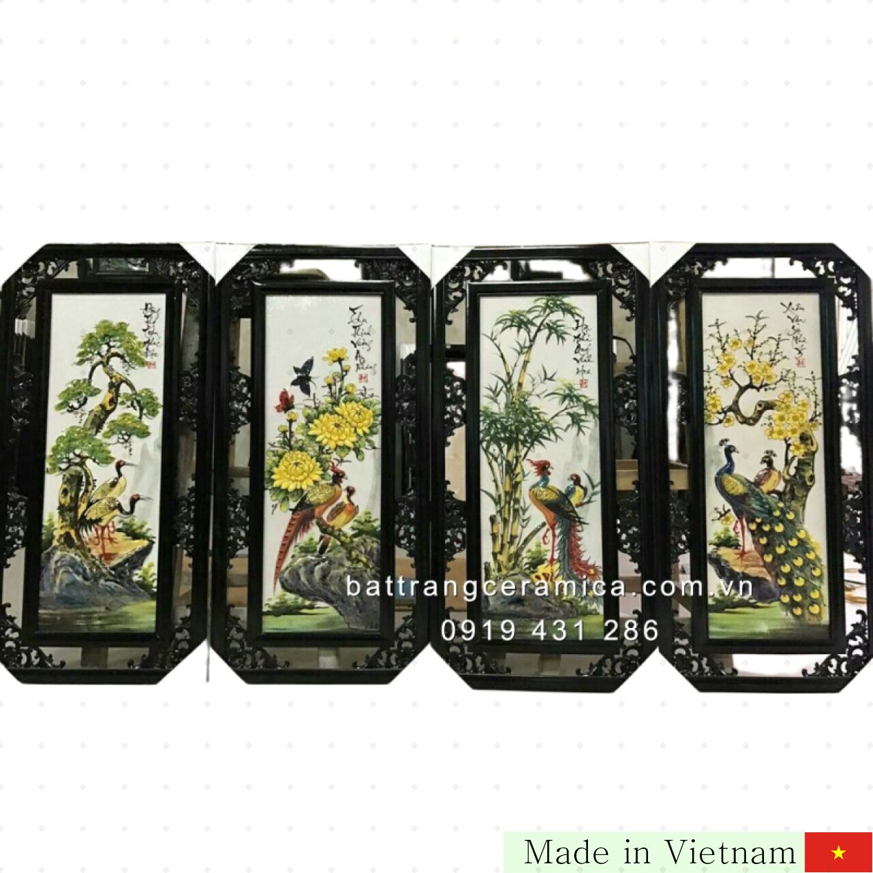 42x80cm 사계절 전통 부조 그림 액자 