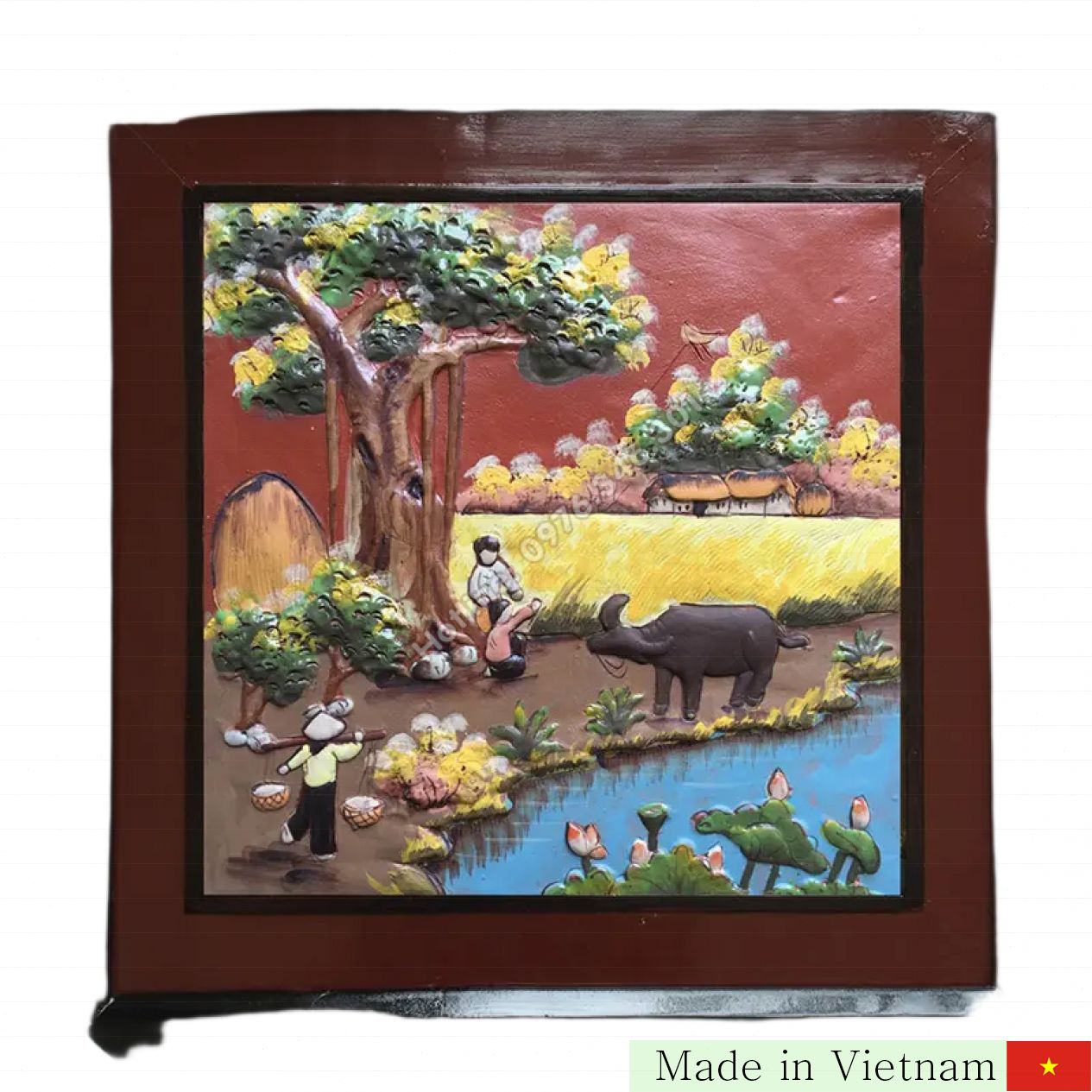 50x50cm 전통 농촌 그림 바트랑 도자기 장식 