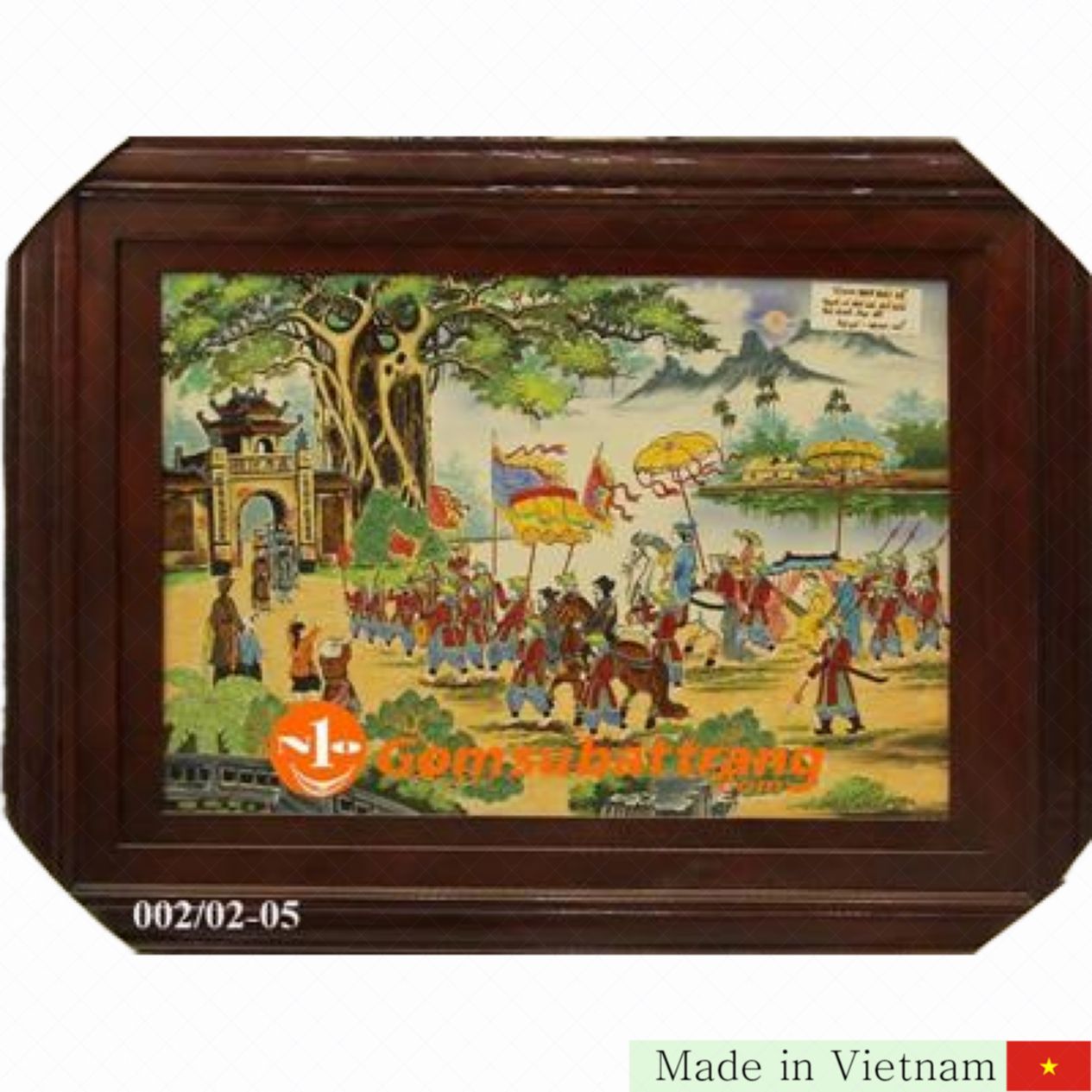 바트짜랑 성공 귀향 도자기 그림 액자 전통 수공예 
