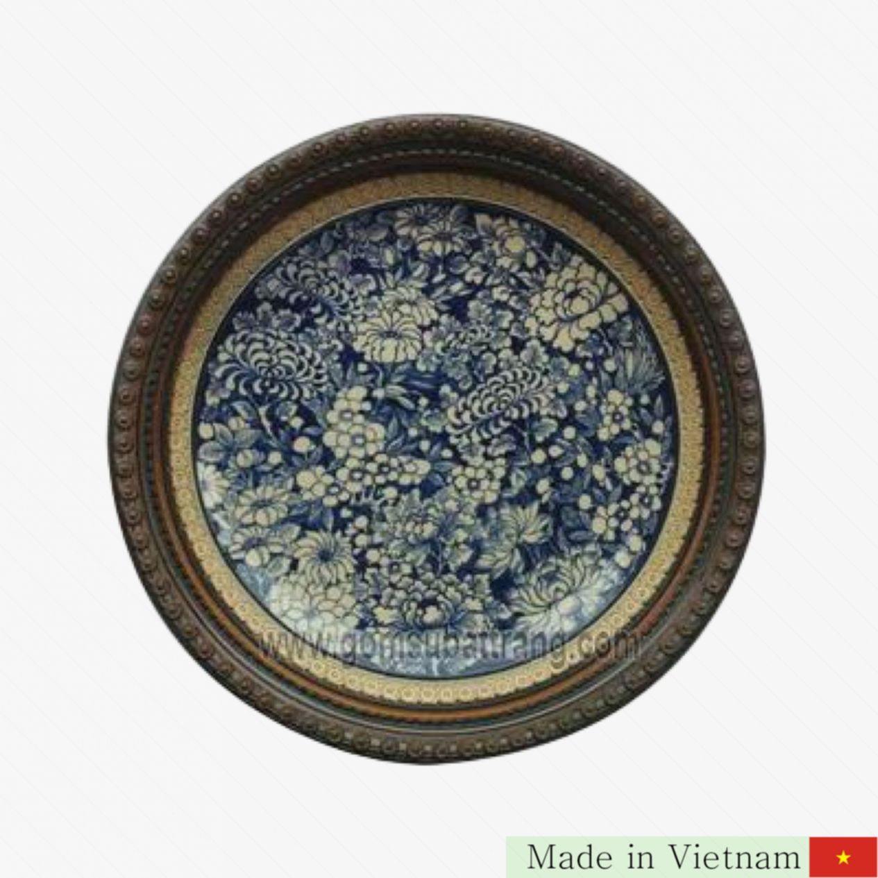 35cm 고전풍 만화 접시 전통 도자기 