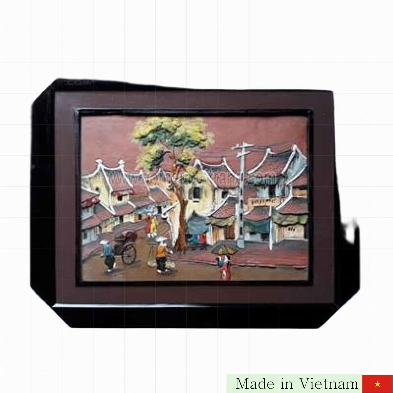하노이 구시가지 부조 도자기 그림 30x40 전통 명품 
