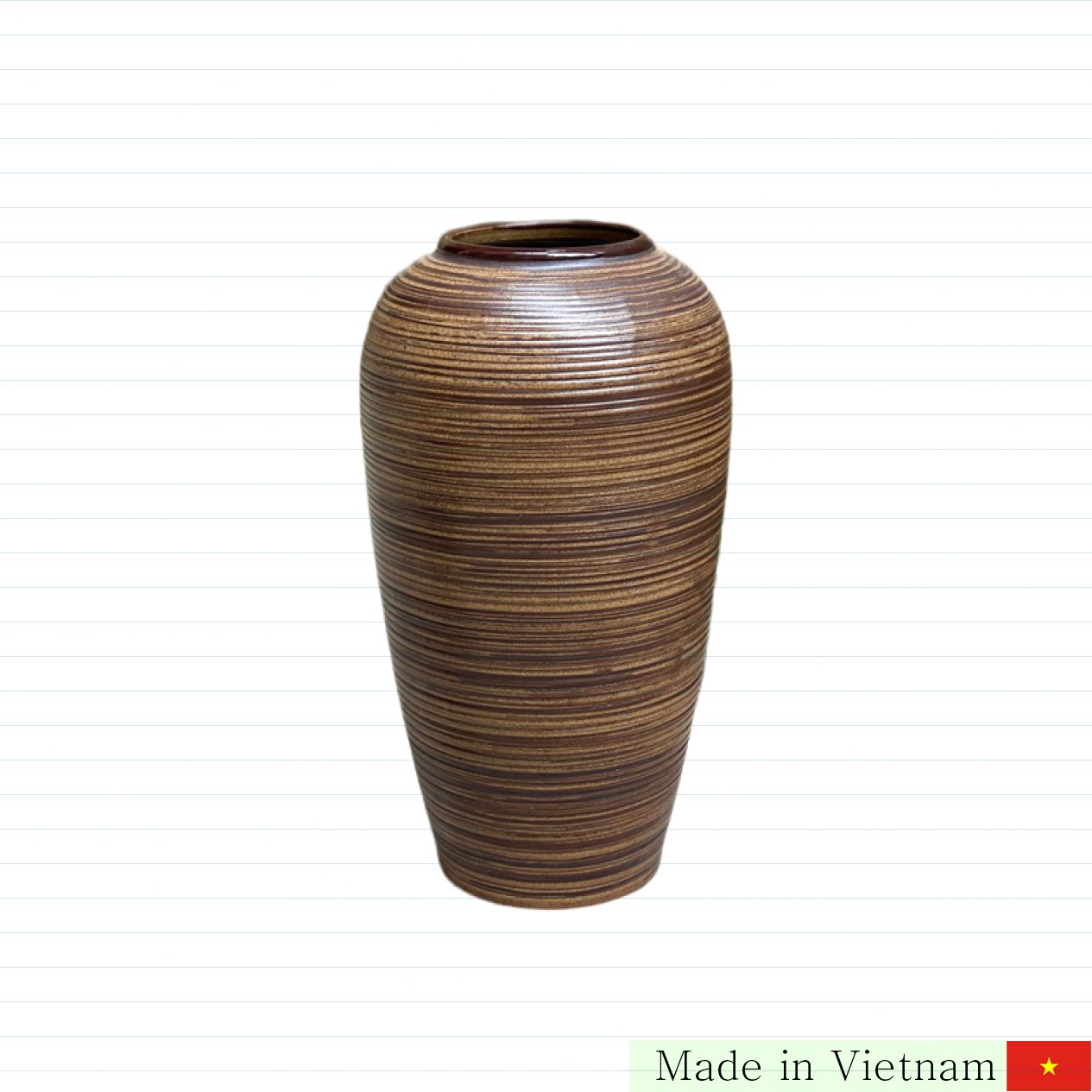 갈색 도자기 화병 29cm 바트짱 홈 데코 인테리어 소품 