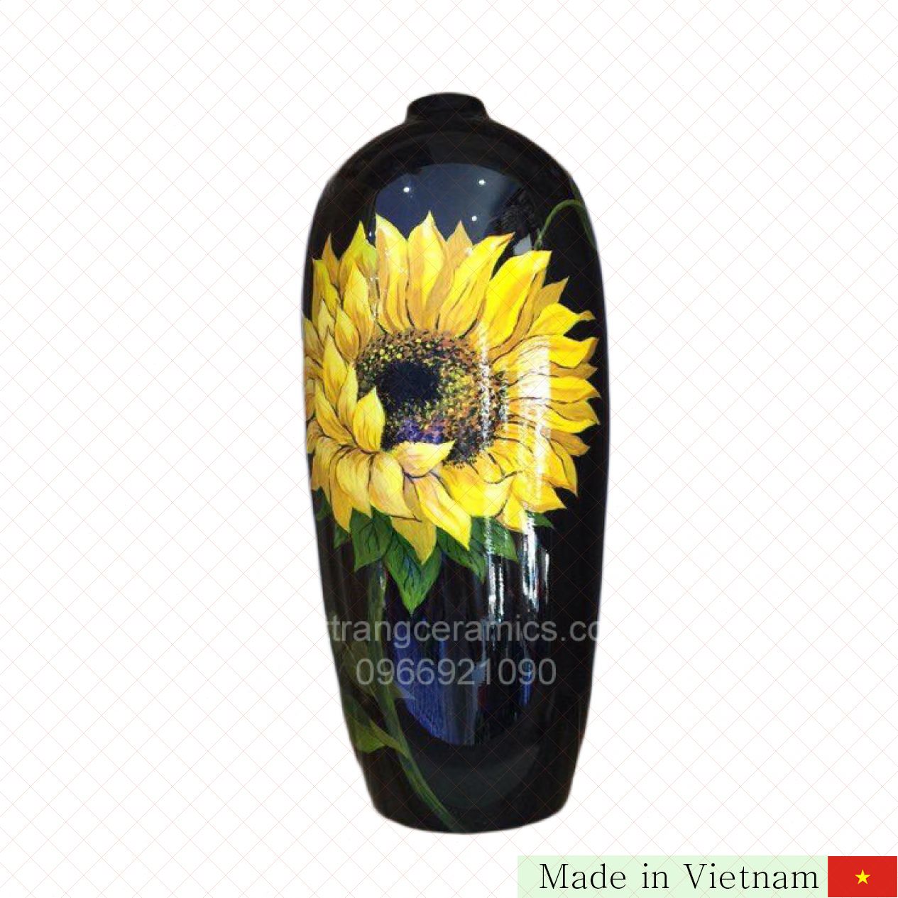 수공 3D향수 자개 옻칠화병 62cm, 섬세하고 정교한 바트짱 수작업 