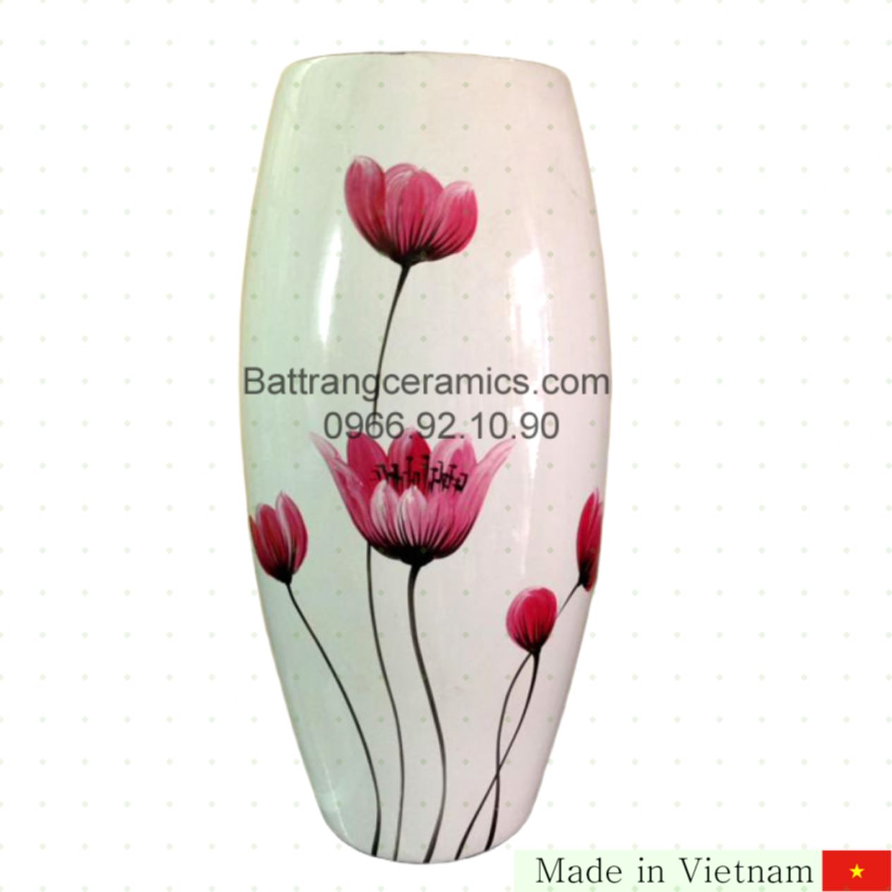 32cm 흰색 고급 도자기 화병 세련된 실내 장식 선물 