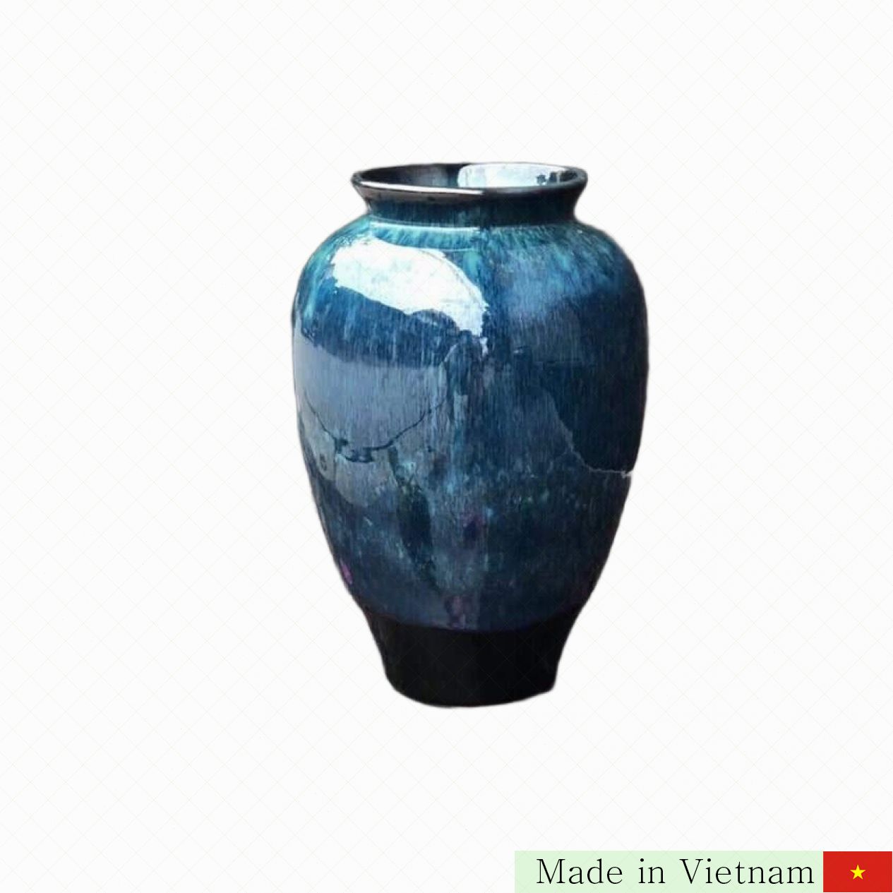 바트짱 화병 화형 변색 31cm 고급 수작 도자기 