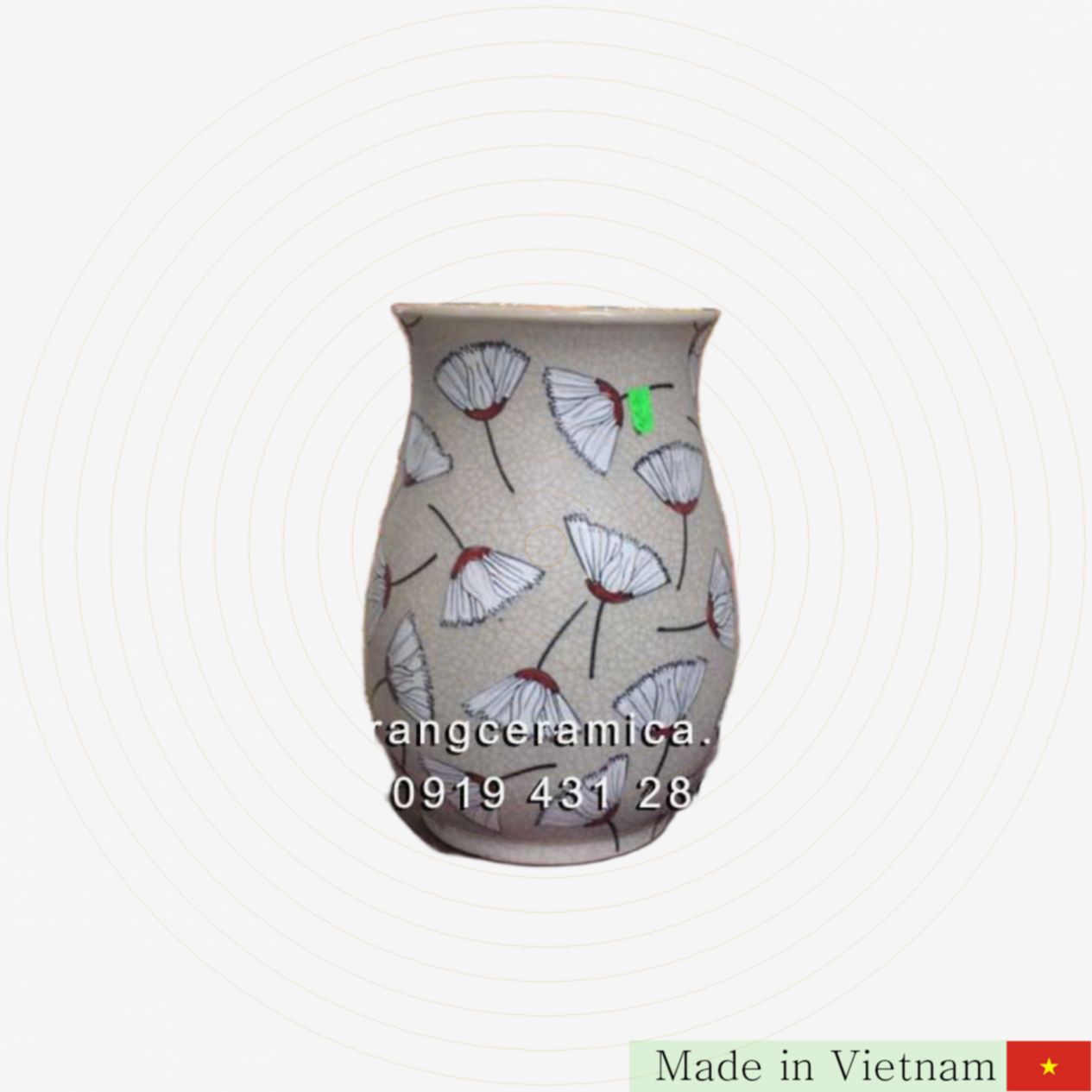 27cm 현대풍 바트랑 고급 도자기 화병 세련된 인테리어 
