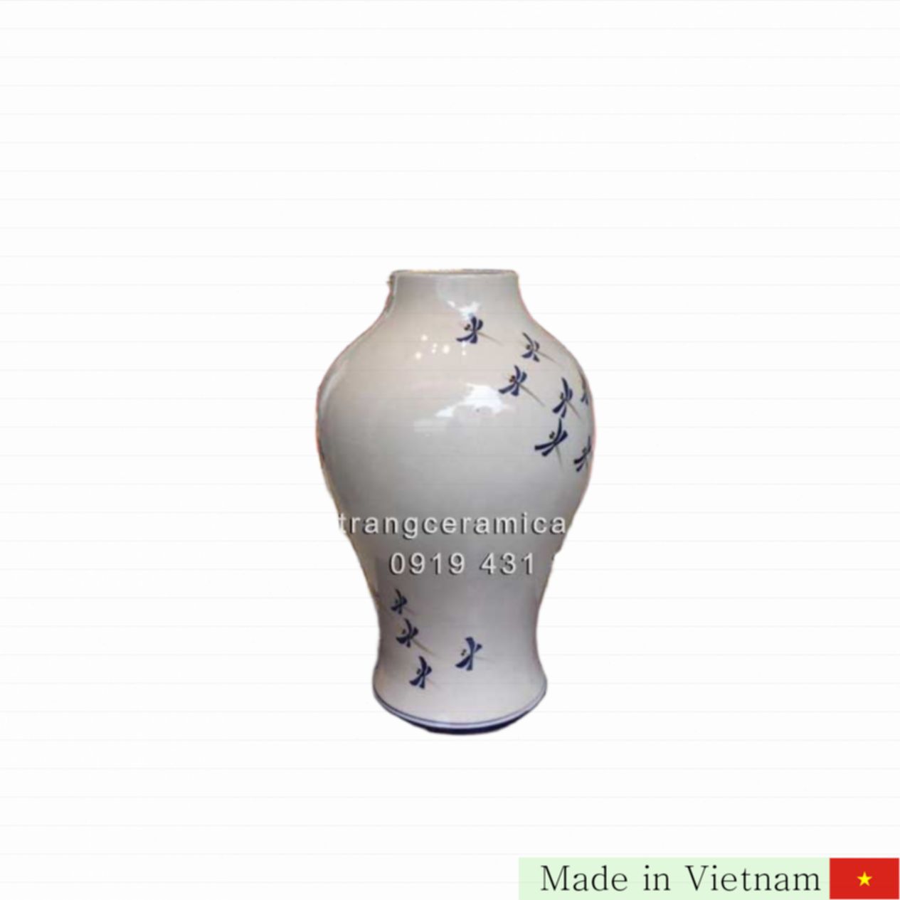 35cm 잠자리 문양 세련된 꽃병 현대적 인테리어 장식 