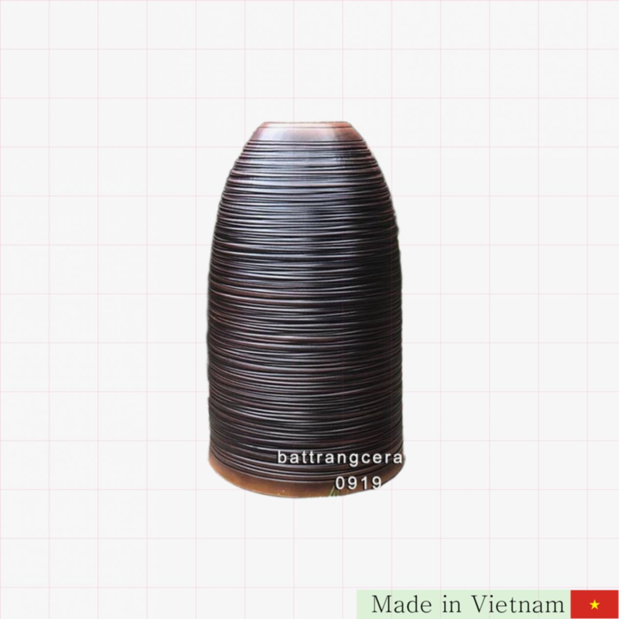 전통 수공 술병 낙엽 무늬 52cm 자연 미감 