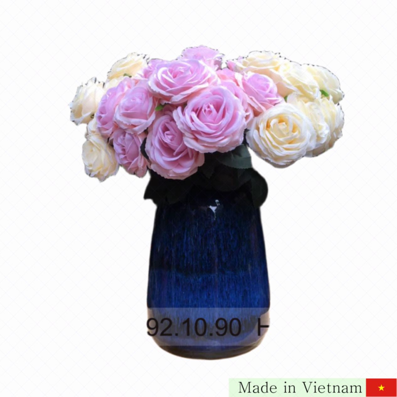 24cm 고급 파란색 변온 꽃병 장식용 