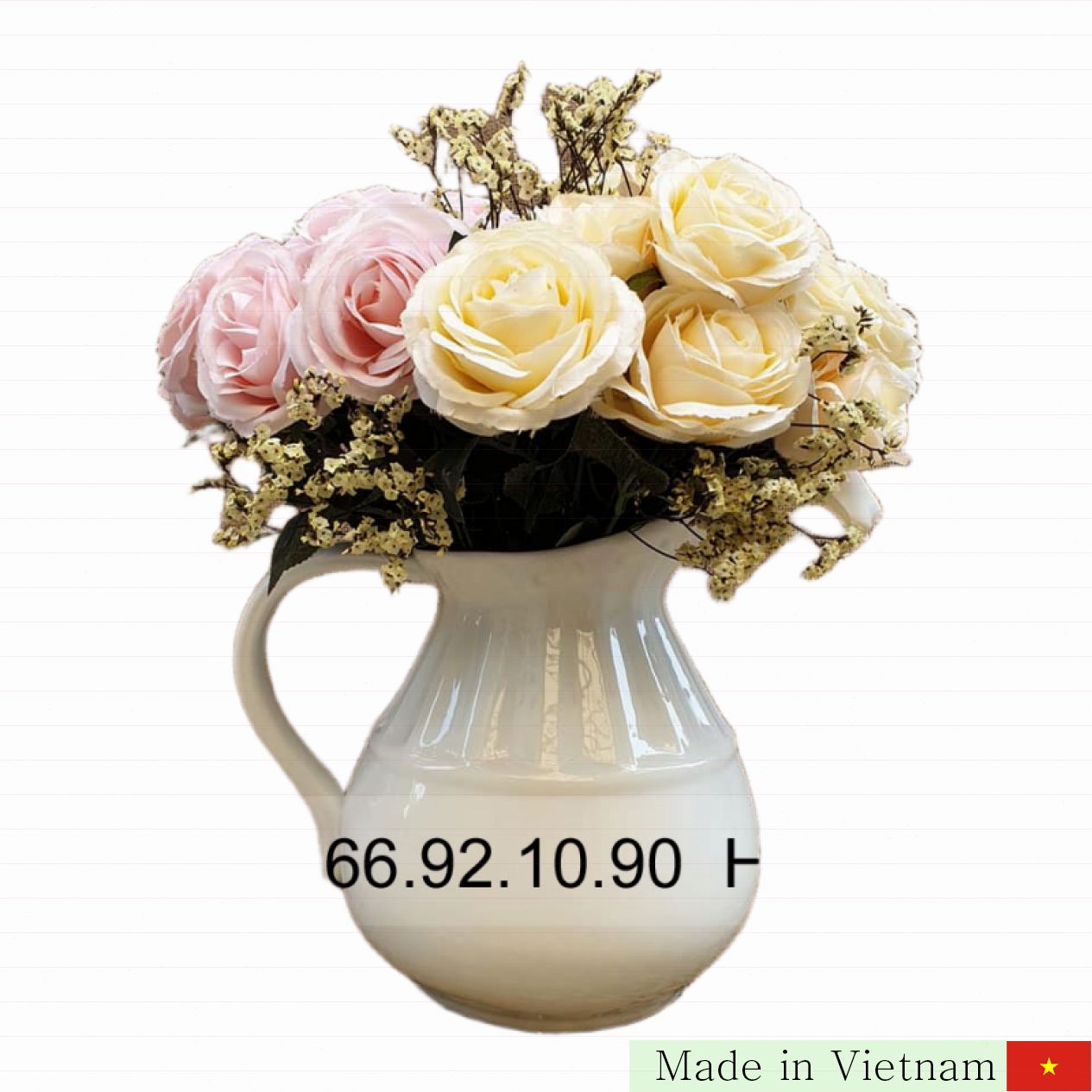 20cm 흰색 꽃병 우유병 디자인 배트랑 세라믹 
