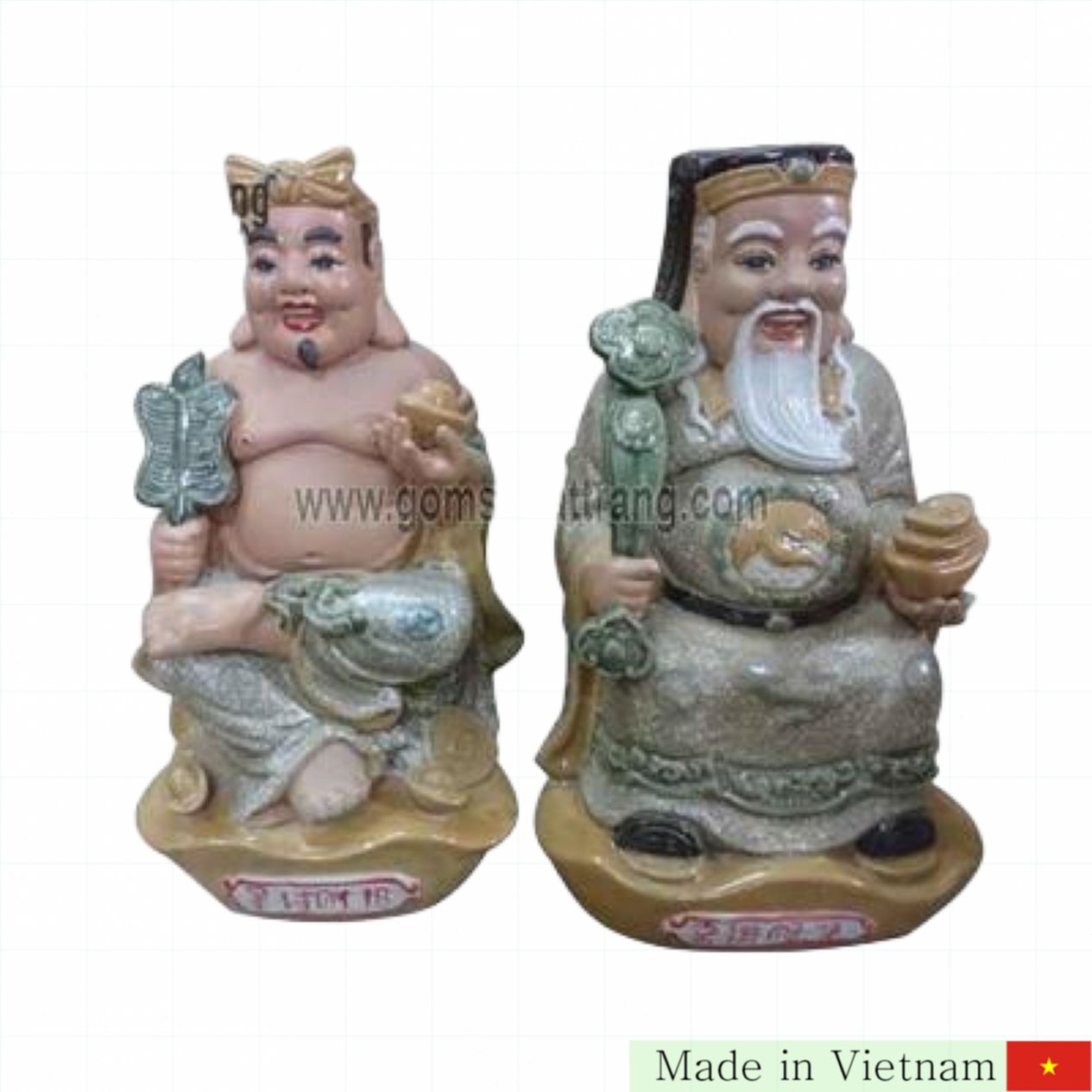 30cm 재물 신 도자기 동상 구체적 기도법 포함 
