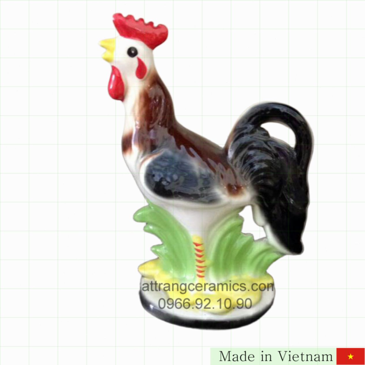 22cm 도자기 수탉 정원 장식 자연 인테리어 