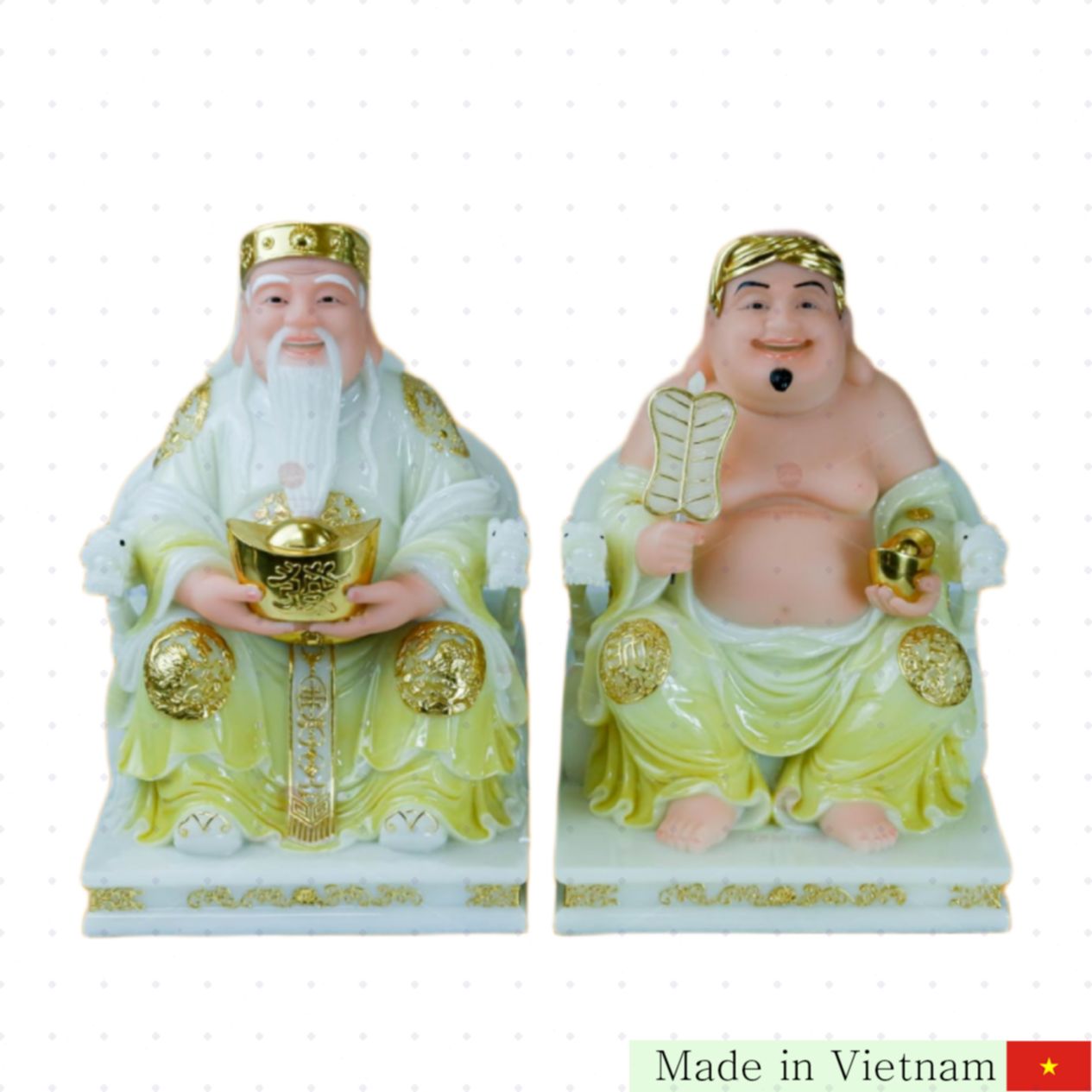 황금 재물 신 토지신 용 의자 도자기 인테리어 풍수품 