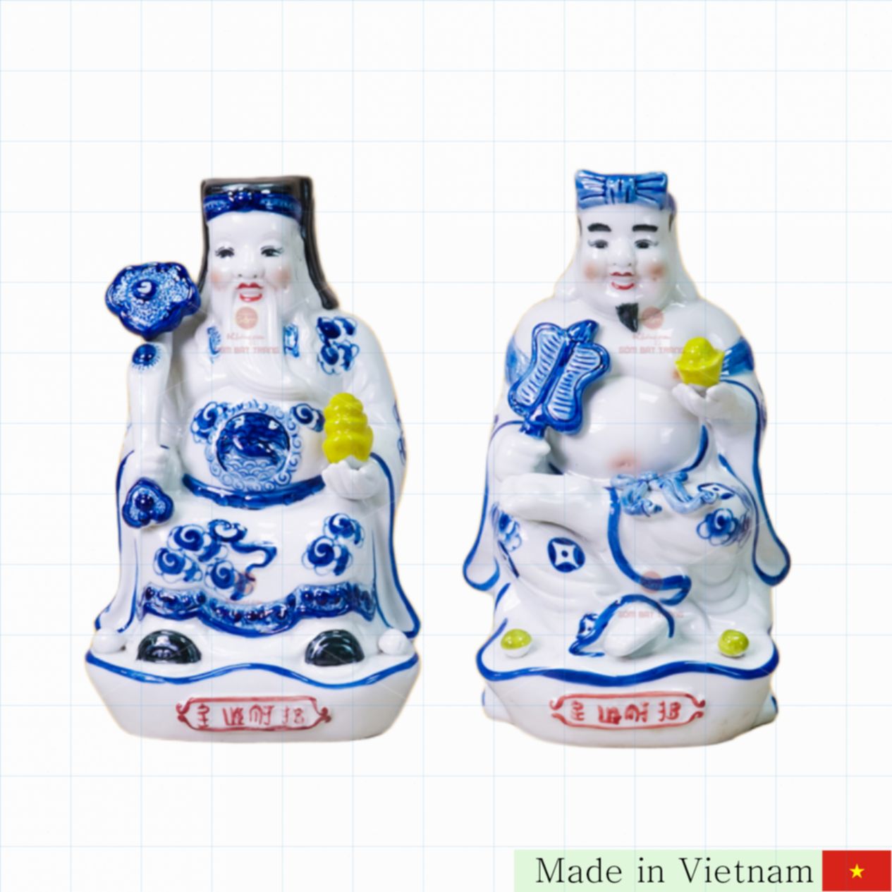청색 부적 재운 신상 도자기 신상 토지신상 