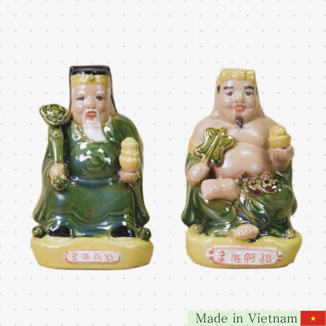 배트짱 옥색 토지신 재물신 22x14cm 고급 조각 