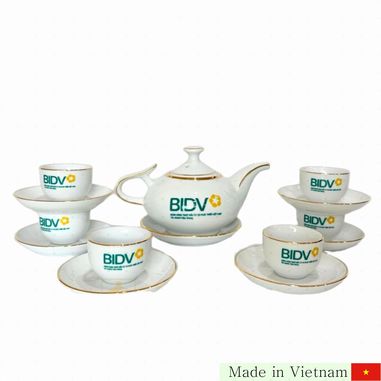 고급 백자 다기 세트 VK ACVK21 500ml 세련된 디자인 수작업 