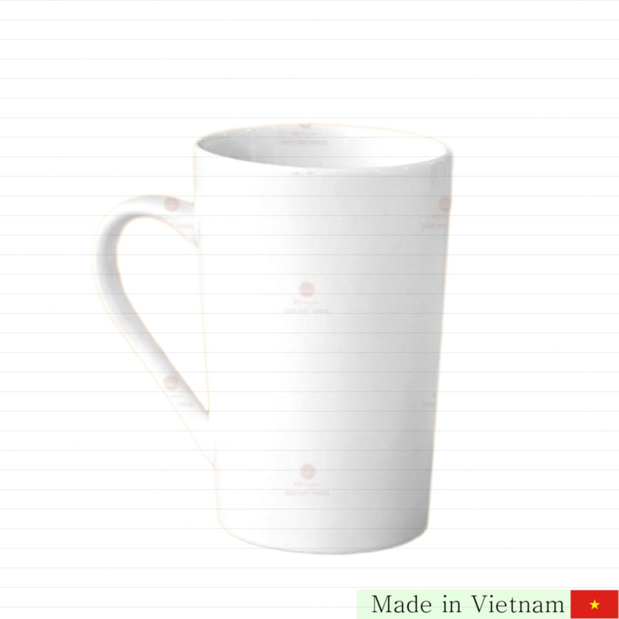 고급 도자기 쳐진 360ml 원뿔형 컵 우아한 디자인 