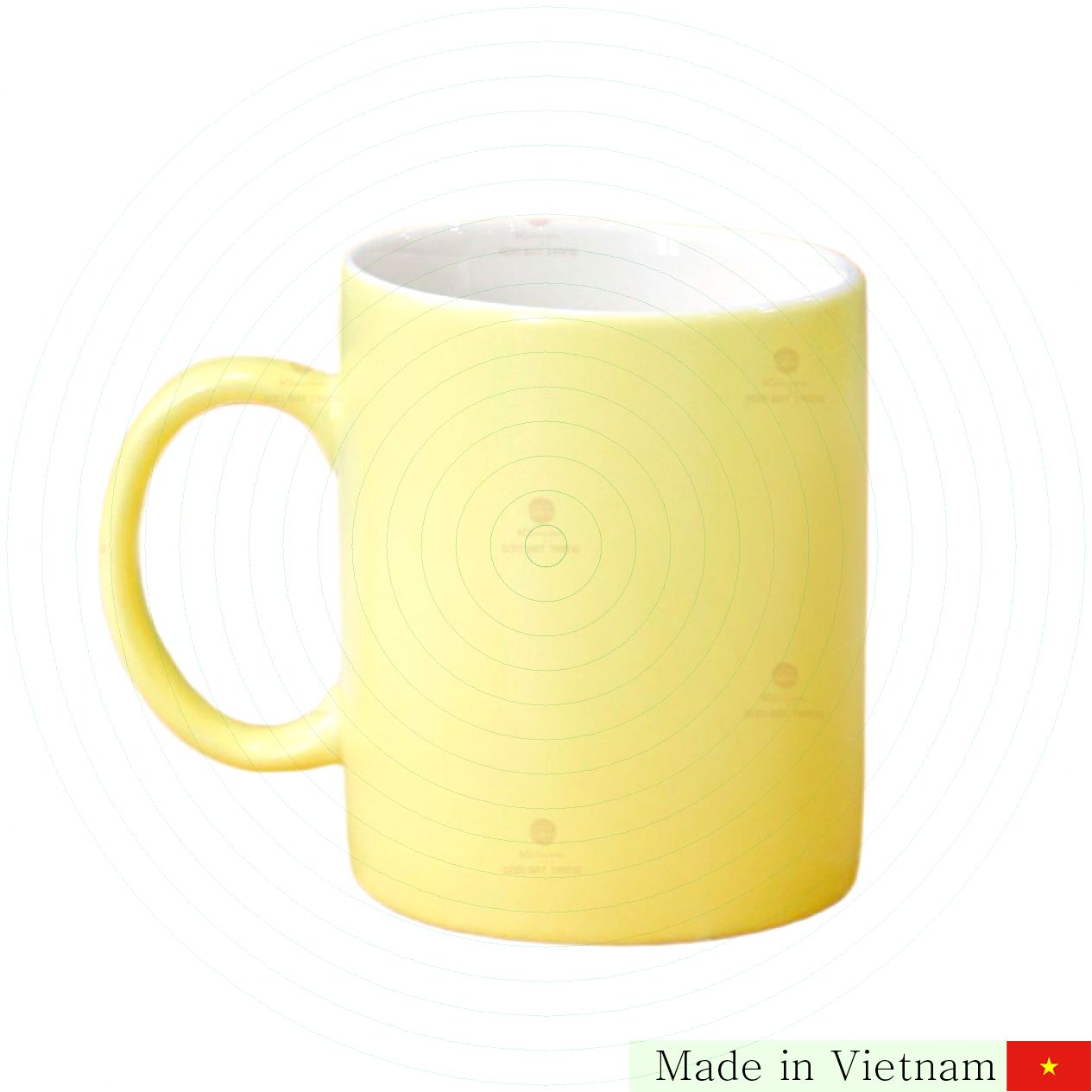 매트 질감 세라믹 컵 C형 손잡이 350ml 