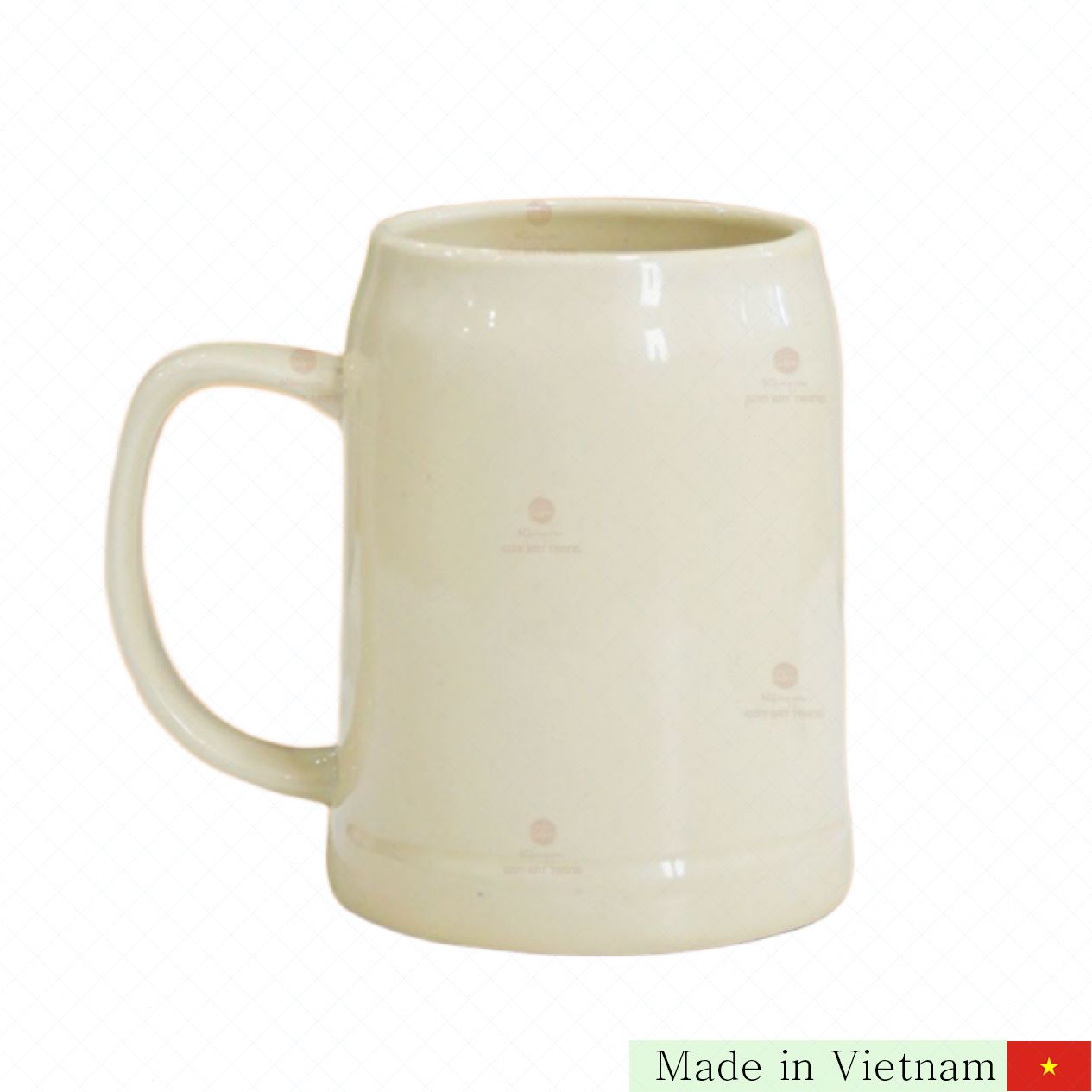 600ml 백자 소주 맥주잔 손잡이 포함 고급 수공예 바툰 제품 