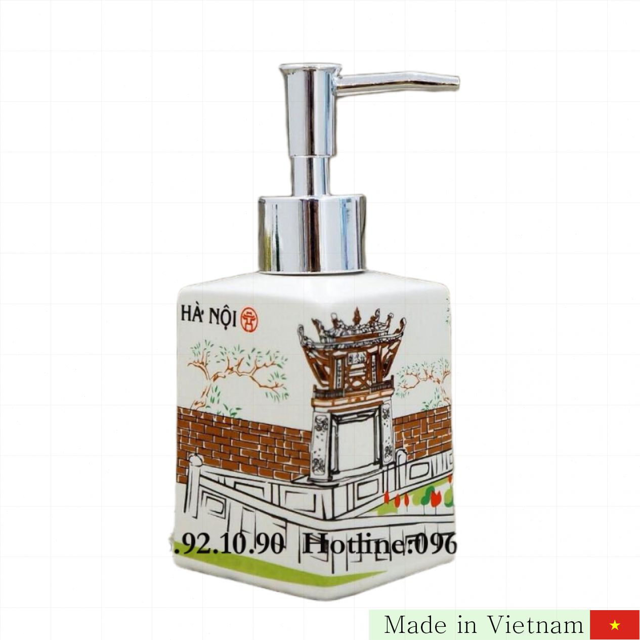 하노이 명소 수세미 도자기 분무기 250ml 고급 백자 